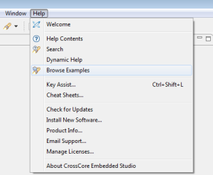 Accessing code examples through the Eclipse IDE 